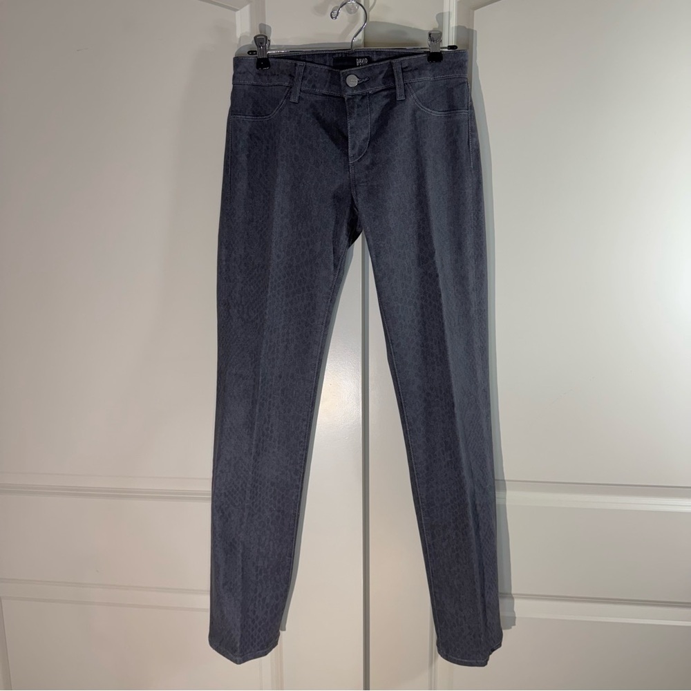 David Kahn Nikki Straight Leg Grey Python Jeans 27